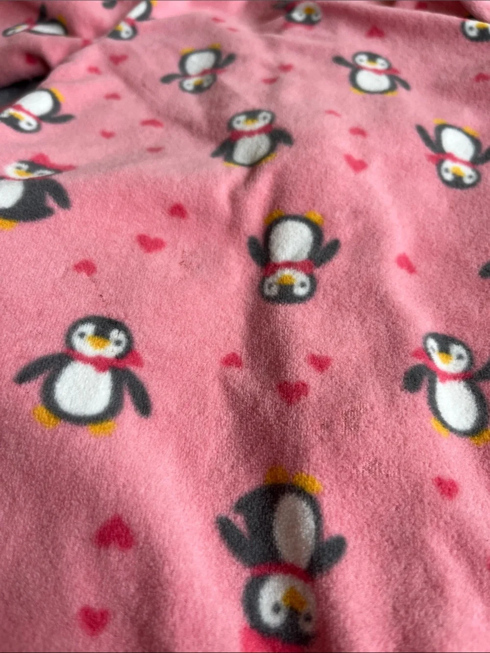 Absorba Penguin Footed One-Pieces in Pink and Gray